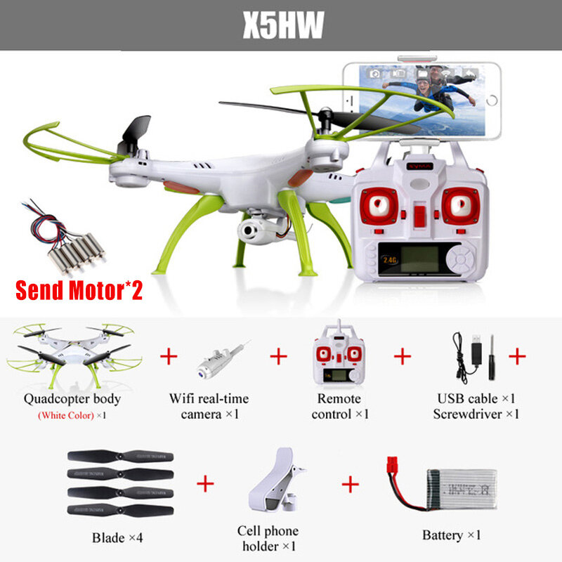 Original syma x5hw (atualização x5sw) corrida selfie dron fpv quadrocopter zangão com câmera hd 2.4g 4ch rc helicóptero wi fi usb brinquedo