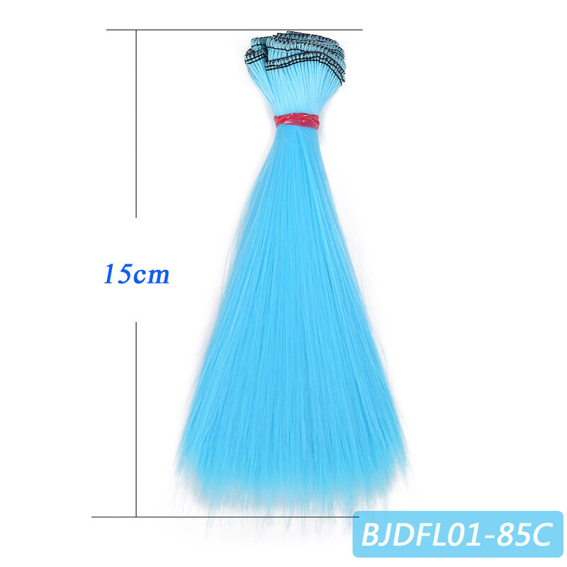 Bybrana Long straight High Temperature Fiber 15cm*100cm 25cm*100cm BJD SD Wigs DIY hair for dolls