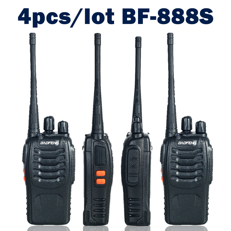 4 pz/lotto Baofeng bf-888s Radio bidirezionale walkie-talkie Dual Band 5W palmare Pofung bf-888s 400-470MHz UHF Radio Scanner