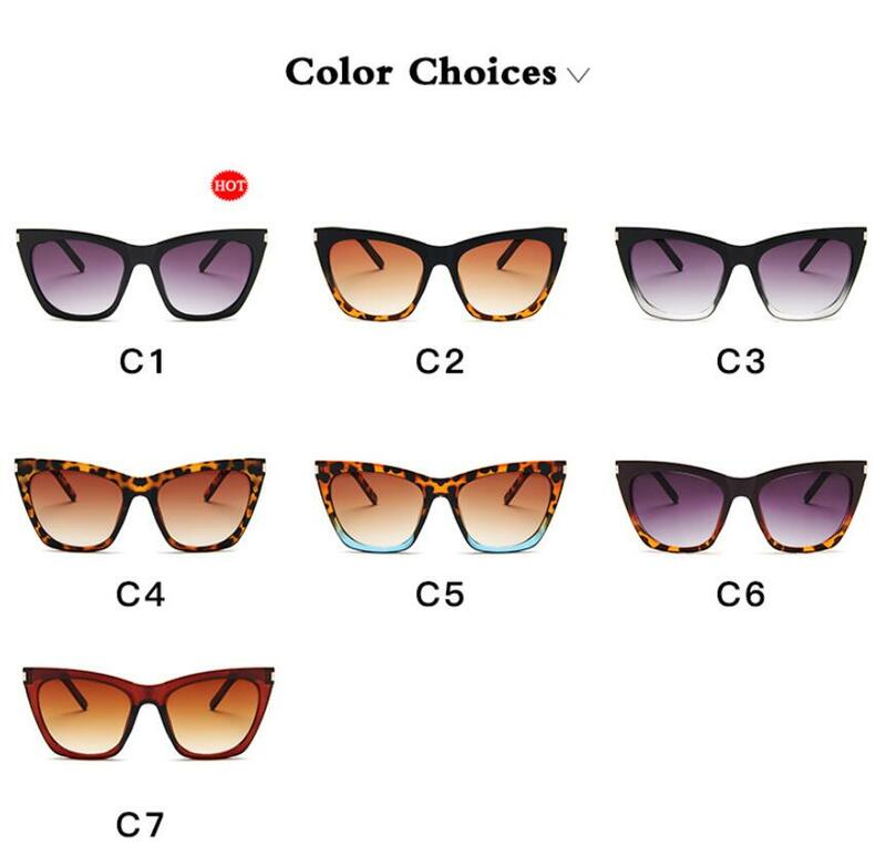 Óculos de sol tipo olho de gato, óculos escuros, sexy, retrô, vintage, para mulheres, uv400, 2019