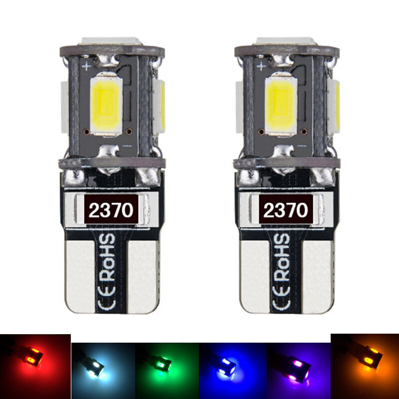 10pcs T10 194 168 W5W CANBUS No Error Car LED Clearance Light 5630 LED 6 SMD Auto License Plate Lamp Reading Door Lights 12V