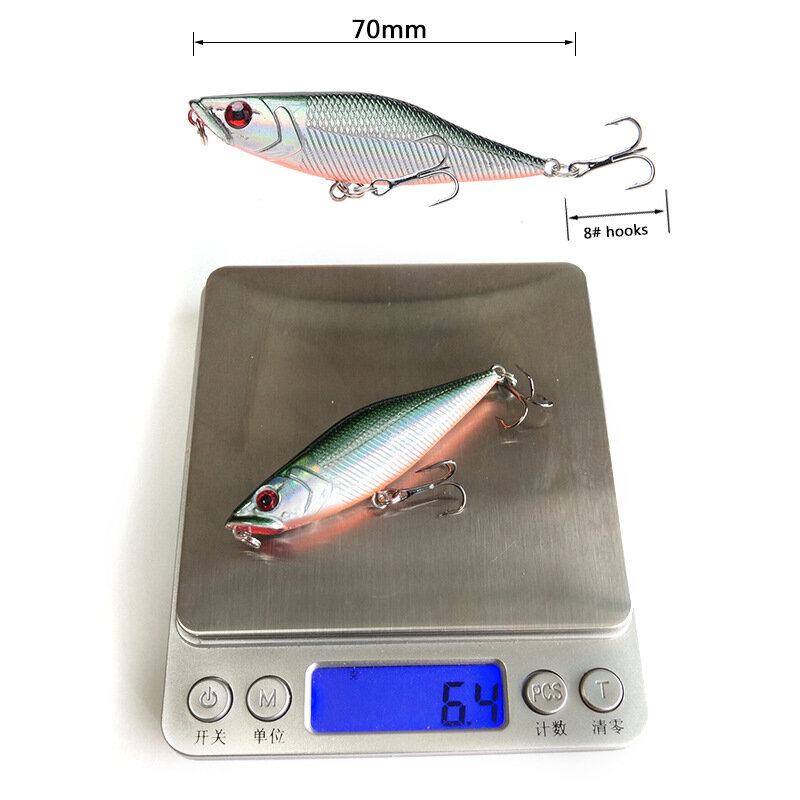 Пластиковая приманка для ловли рыбы, 1 шт., 6,4 г, 7 см