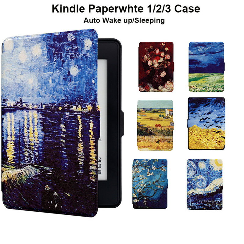 Магнитный смарт-чехол для Amazon Kindle Paperwhite 1/2/3 (5-го, 6-го, 7-го поколения), Ультратонкий чехол для электронной книги с функцией автоматического пр...