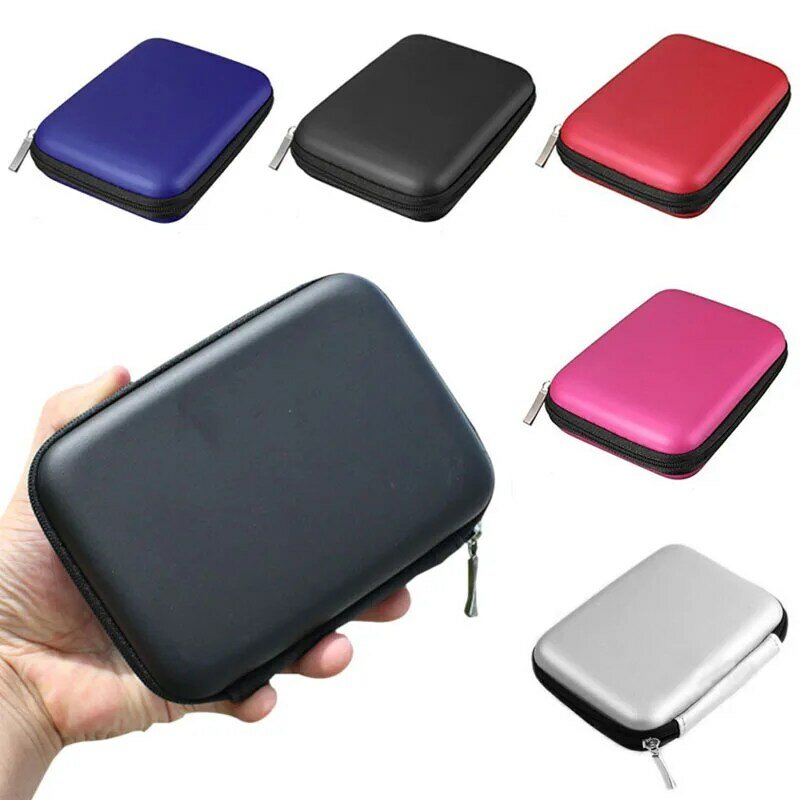 Funda de mano para banco de energía de 2,5 pulgadas, bolsa protectora para disco duro externo HDD, USB