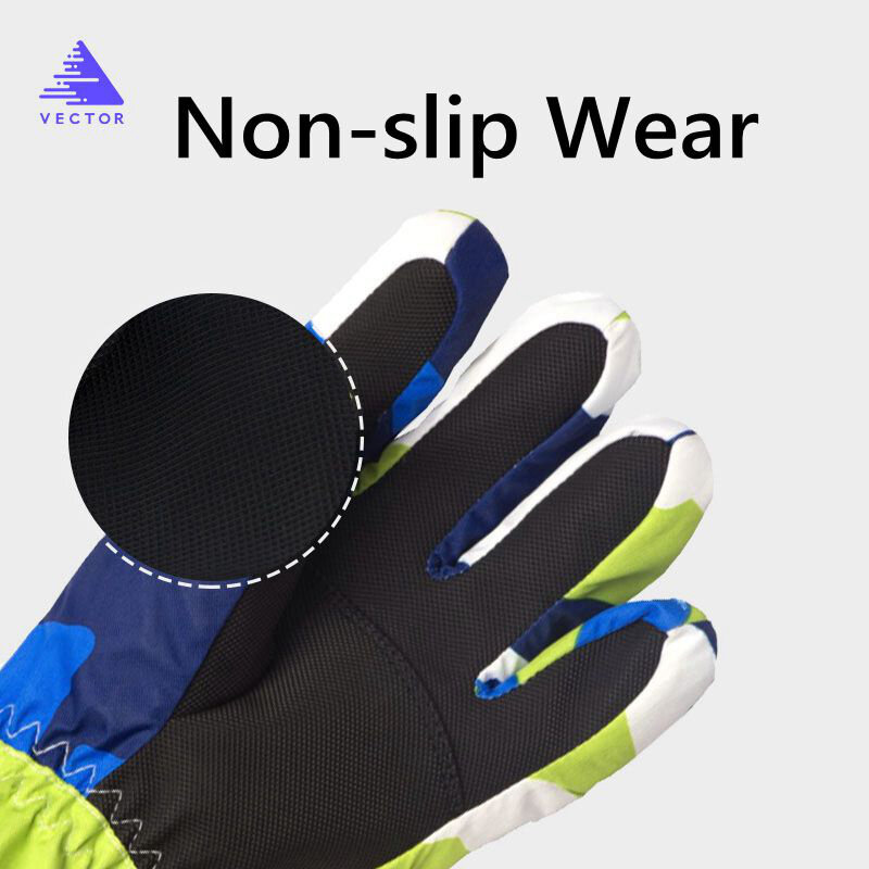 Las niñas caliente impermeable guantes de ciclismo niños de nieve a prueba de viento de esquí Snowboard guantes invierno guantes profesional térmica guantes de esquí