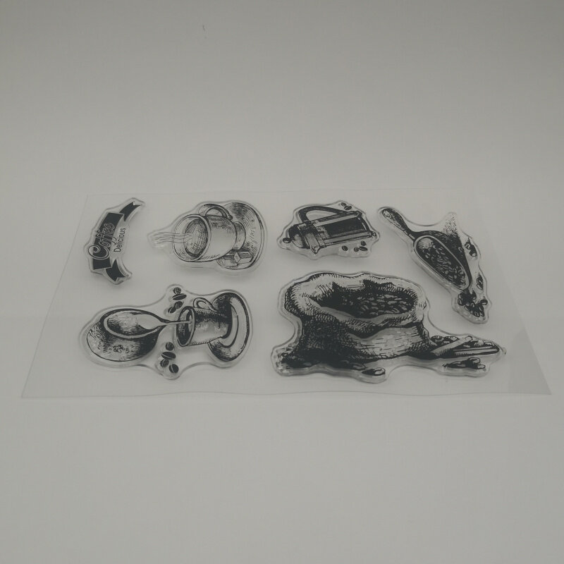 Coffe transparant Siliconen stencil voor DIY Scrapbooking fotoalbum decoratieve lakens