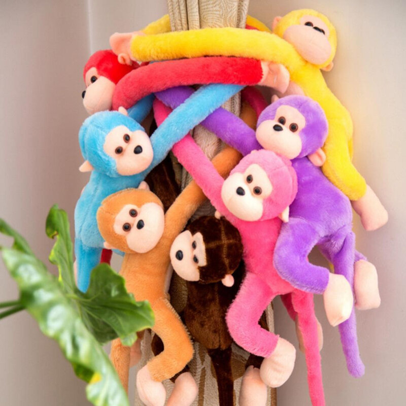 Zwierząt wypchana zabawka 60cm wiszące długie ramię małpa śliczne kolorowe laleczka bobas dzieci prezent dekoracji domu Dropship
