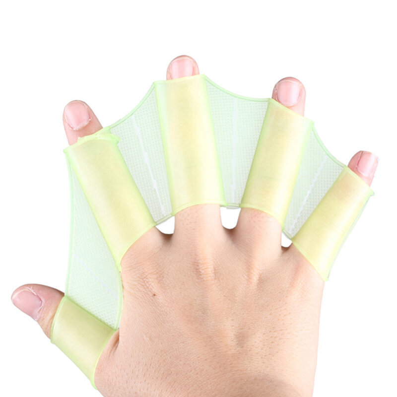 Silicone Hand Swimming Fins Flippers Swim Palm Finger Webbed Gloves Paddle S M L Paddle Improve Resistant Swim Glove Equipment