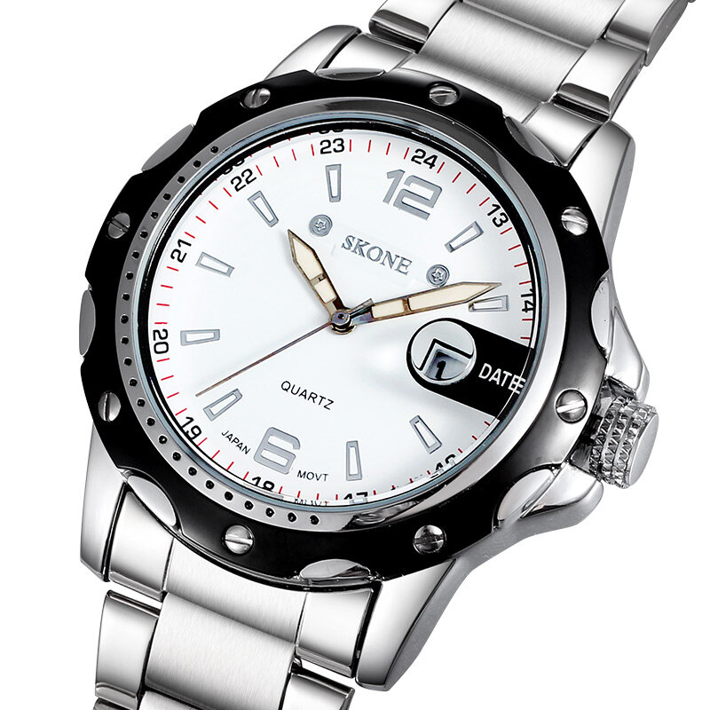 2019 Merk Mannen Mode Vrije Tijd Horloge Van Roestvrij Staal Horlogeband Waterdichte Multifunctionele Quartz Horloge Relogio Masculino