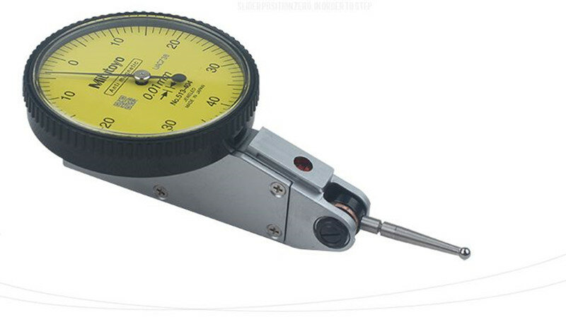 Mitutoyo indicador de discagem cnc, indicador de discagem de mesa analógica de 513-404, extensão de 0.01mm de diâmetro 0-0.8mm ferramenta de medição de 40mm 32mm