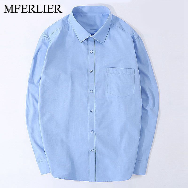 MFERLIER-camisas sueltas para hombre, camisas de talla grande, 11 colores, para primavera y otoño, 5XL, 6XL, 7XL, 8XL, 9XL, 10XL, 150cm