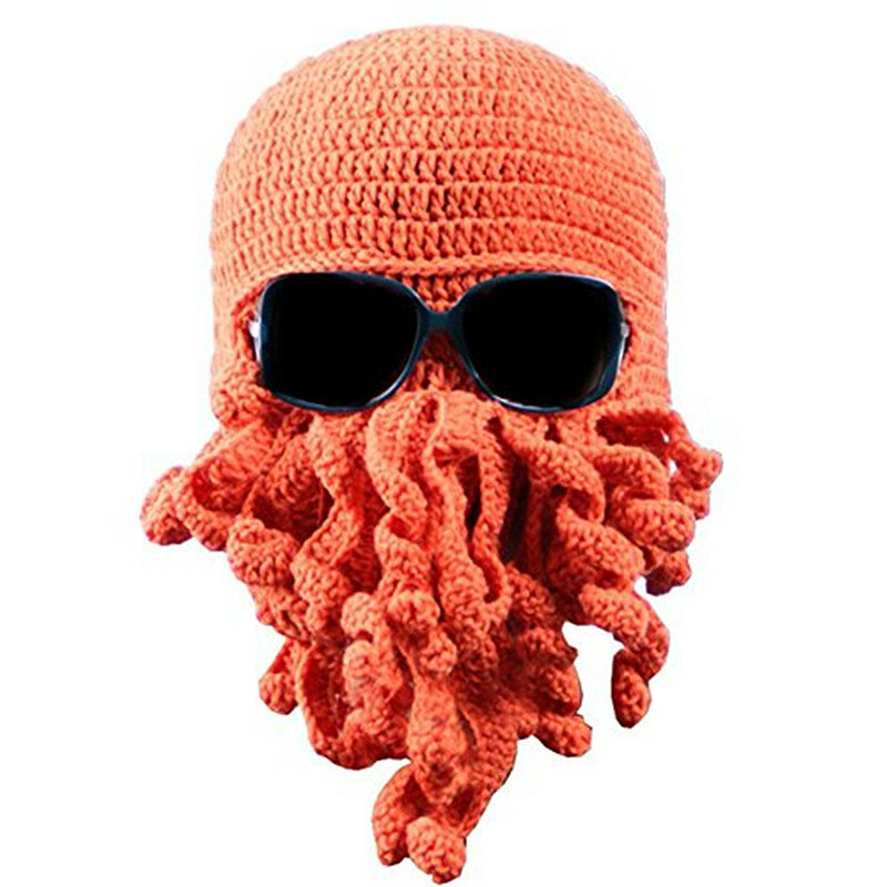 BomHCS Großhandel Lustige Tentakel Octopus Cthulhu Knit Beanie Wind Maske