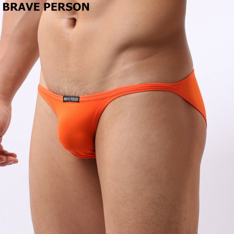 Brave Person-ropa interior Sexy para hombre, Mini calzoncillos de nailon suave, de tiro bajo, 2019