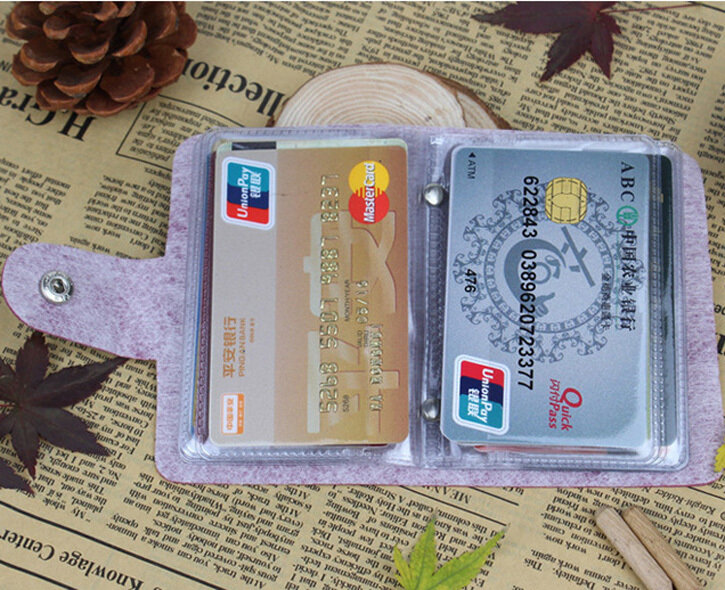 Organisateur pour homme et femme, 24 pièces, porte-cartes de crédit utile, porte-carte boucle en cuir synthétique polyuréthane, livraison gratuite