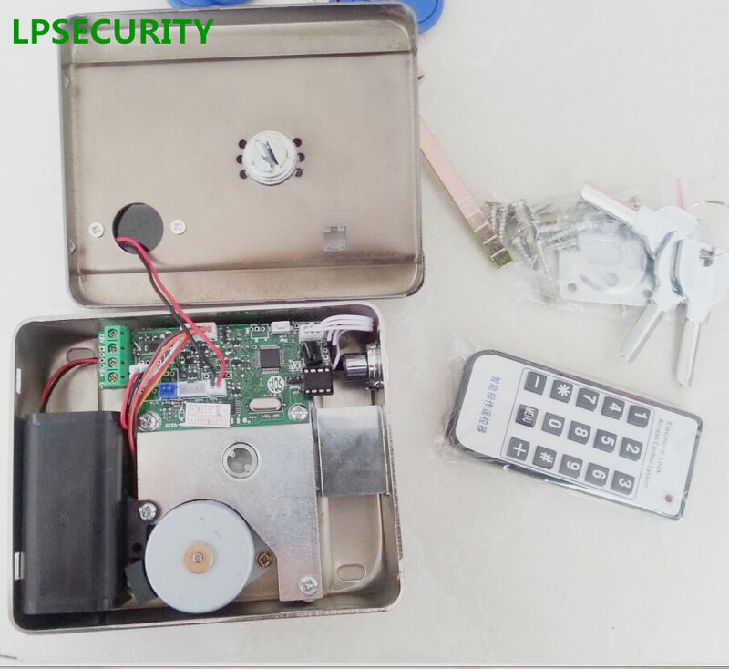 LPSECURITY-cerradura IC de seguridad con lector RFID, mando a distancia, 13,56 MHZ, 3 llaves de metal, 20 unidades