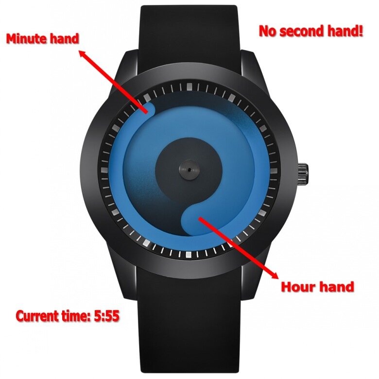 Relógio de pulso unissex criativo, relógio de quartzo com pulseira de silicone esportivo