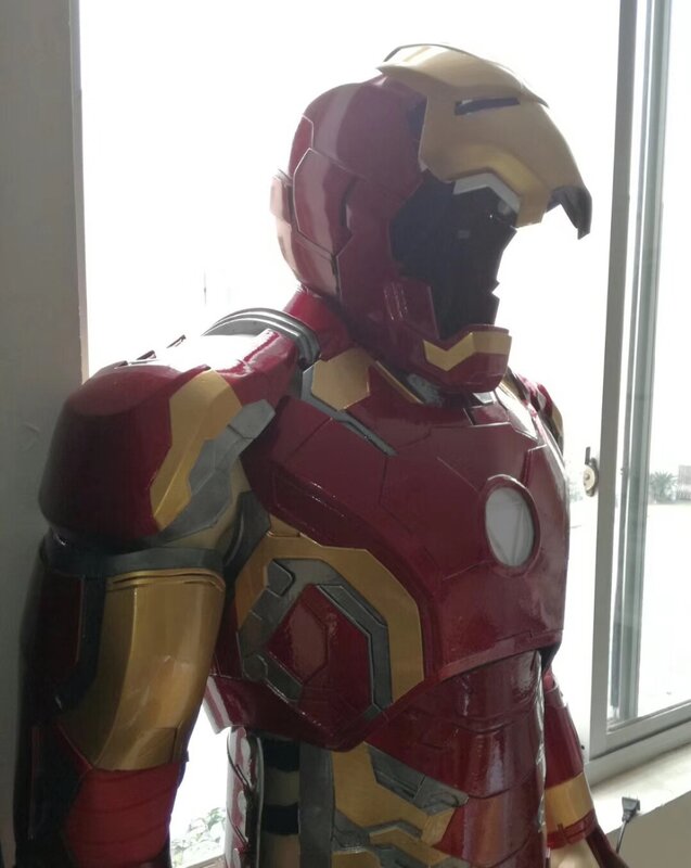 Costume complet d'Iron Man pour hommes, armure de fer du film, vêtement précis à porter sur mesure, cosplay MK43