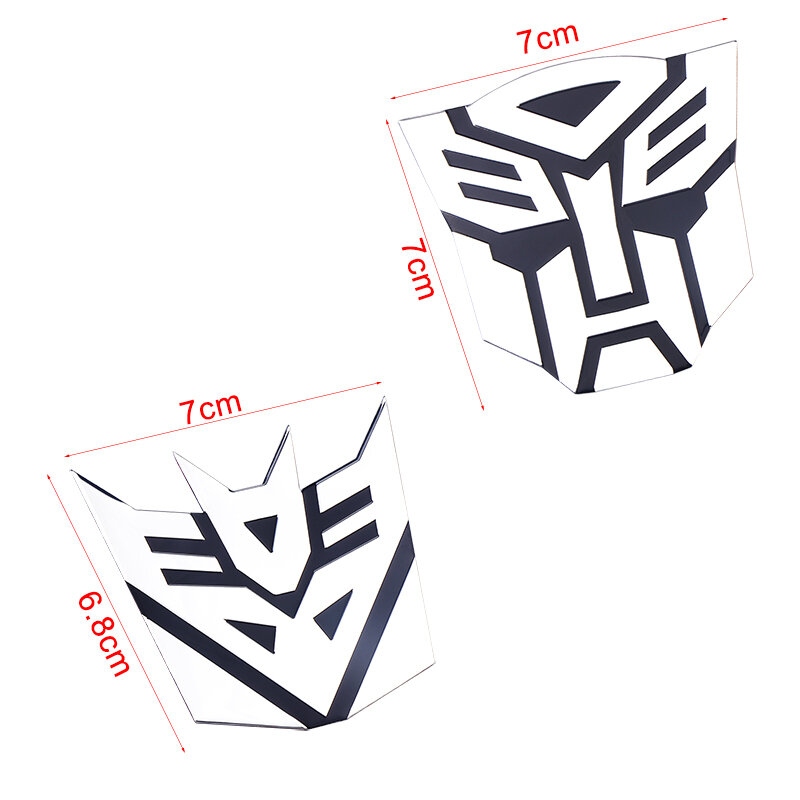 Auto styling 3D aluminium Autobot Transformers Auto Badge Achter Emblem Sticker Voor Mobiele telefoon laptop Mode decoratie