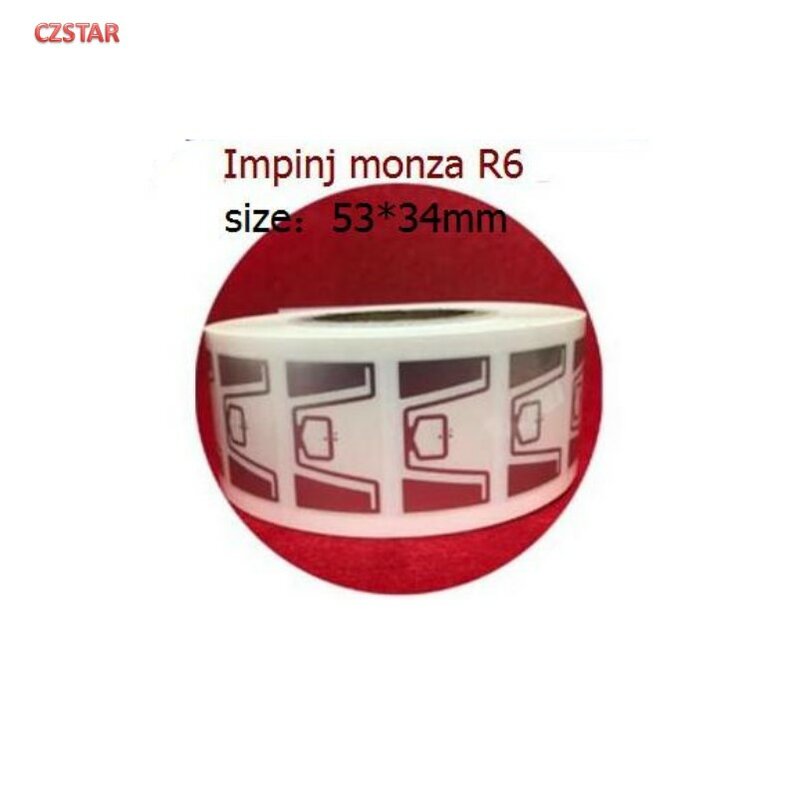 Jarak Jauh R6 Chip RFID Impinj Monza R6 Tag Uhf Epc Gen2 Pasif UHF Tag Stiker Basah Inlay