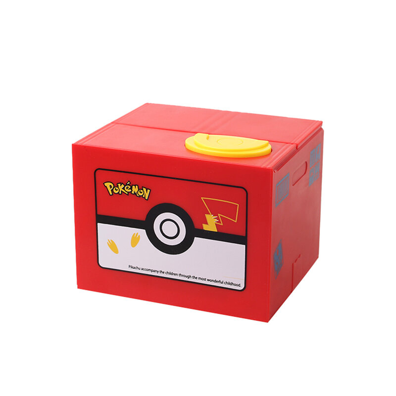 ใหม่ Pokemon Pikachu พลาสติกอิเล็กทรอนิกส์กล่องเงินขโมยเหรียญ Piggy Bank เงินกล่องสำหรับวันเกิด Decor