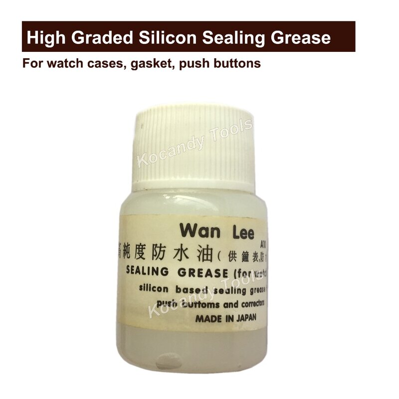 Crema de silicona resistente al agua para reloj, herramienta de restauración para reparación de relojes, con engrasado y junta, hecha en japón