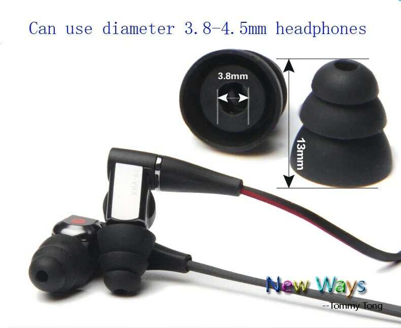 Funda de silicona para auriculares, tapa de repuesto, almohadillas de tres capas, almohadillas para los oídos