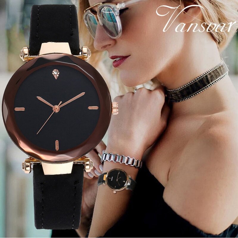 Marca de luxo couro cristal relógio de quartzo feminino senhoras moda pulseira relógio de pulso relógio de pulso relógio de pulso feminino relogio feminino