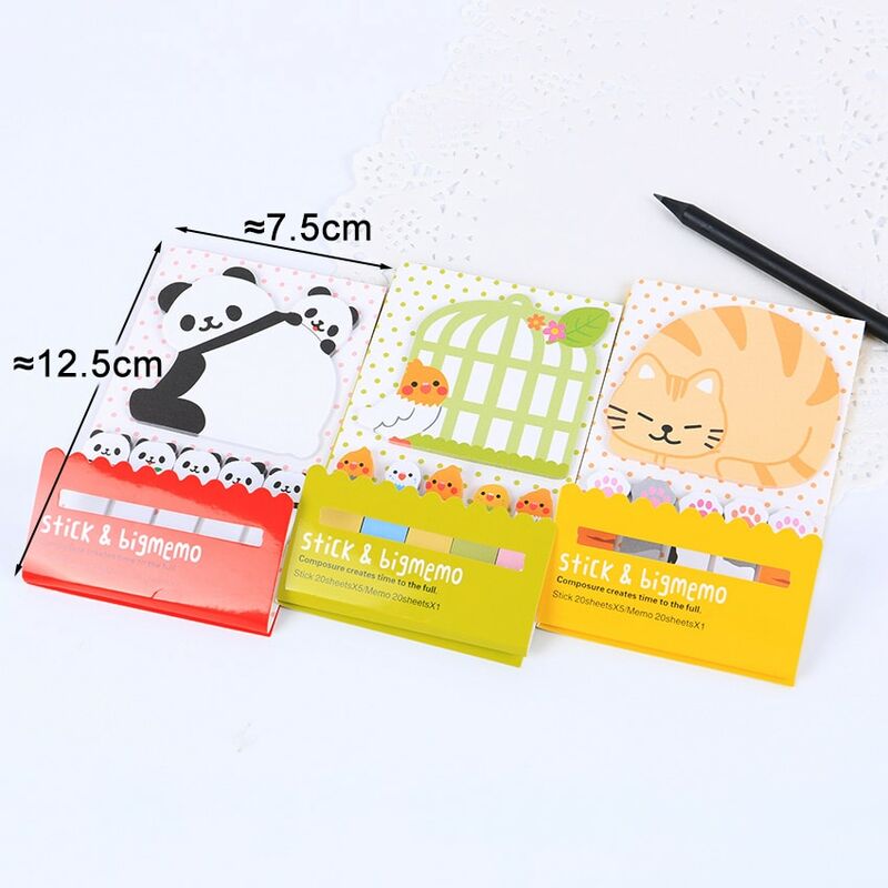1PC Nette Katze Panda N Mal Sticky Notes Memo Pad Papier Aufkleber Notizblock Geschenk Büro Schreibwaren Escolar