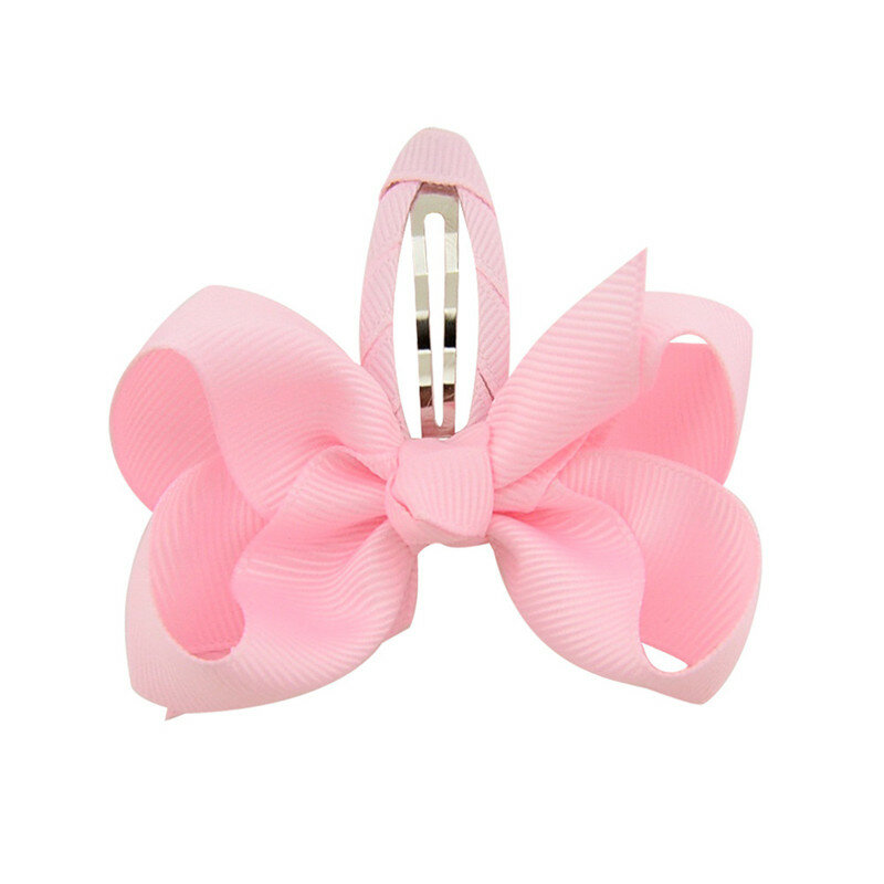 Windmill Bow Baby Hairpin Grosgrain Ribbon Wrapped Safety Girl Hair Clips Girls Hairclip Kids Pins Headwear Hair Accessories