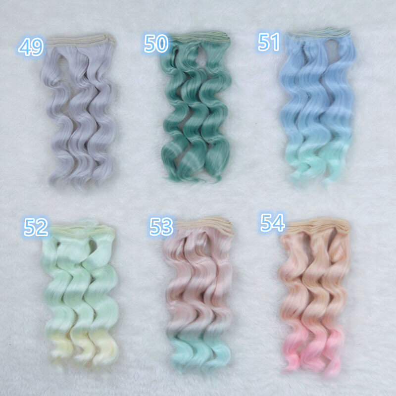Pelucas de cabello rizado de fibra de alambre de alta temperatura, 1 Uds., 15cm x 100cm, para BJD Ye Luoli SD DIY para muñecas
