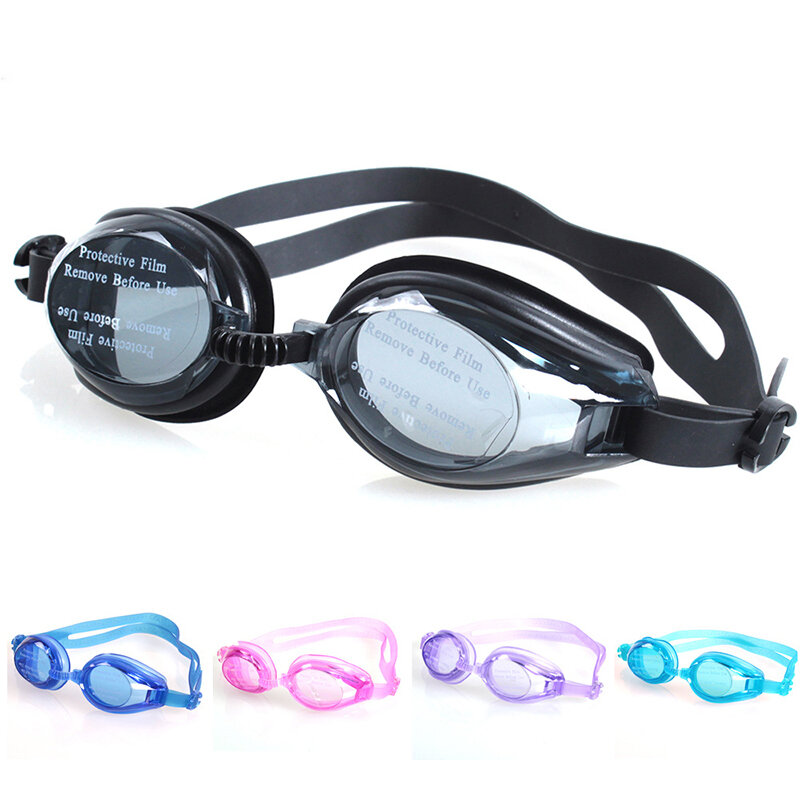 김서림 방지 조절식 고글 수영 안경 어린이용, UV 보호 방수 실리콘 미러 수영 안경