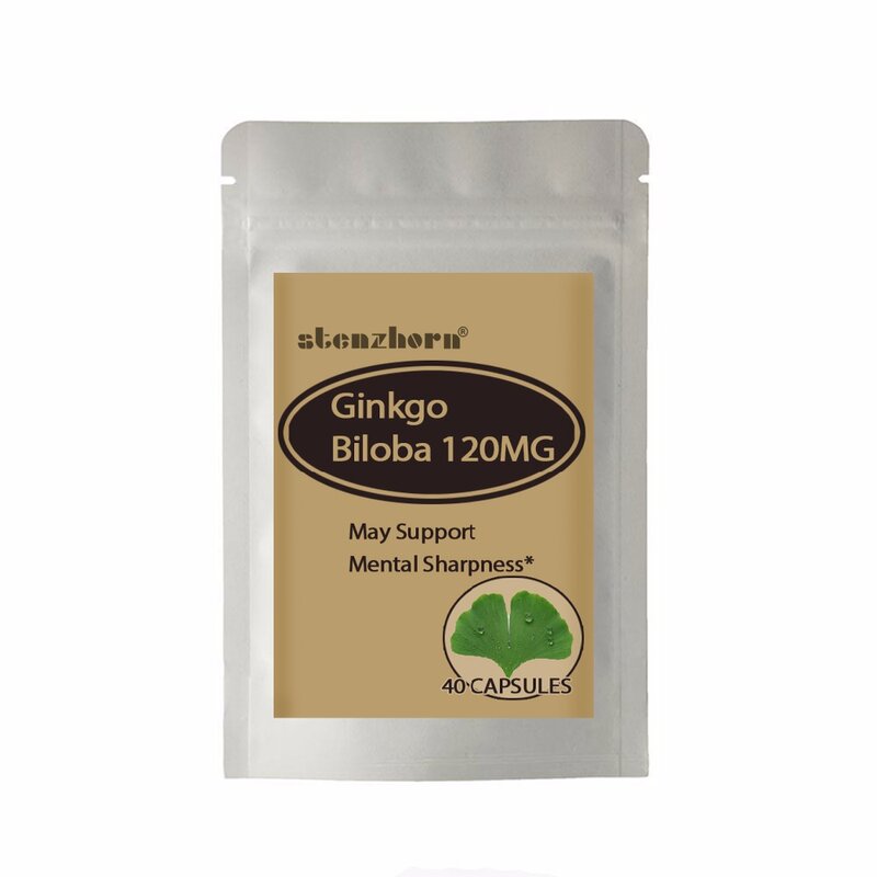 40 шт., Высококачественная формула Ginkgo для поддержки здорового кровообращения, когнитивной функции и памяти.