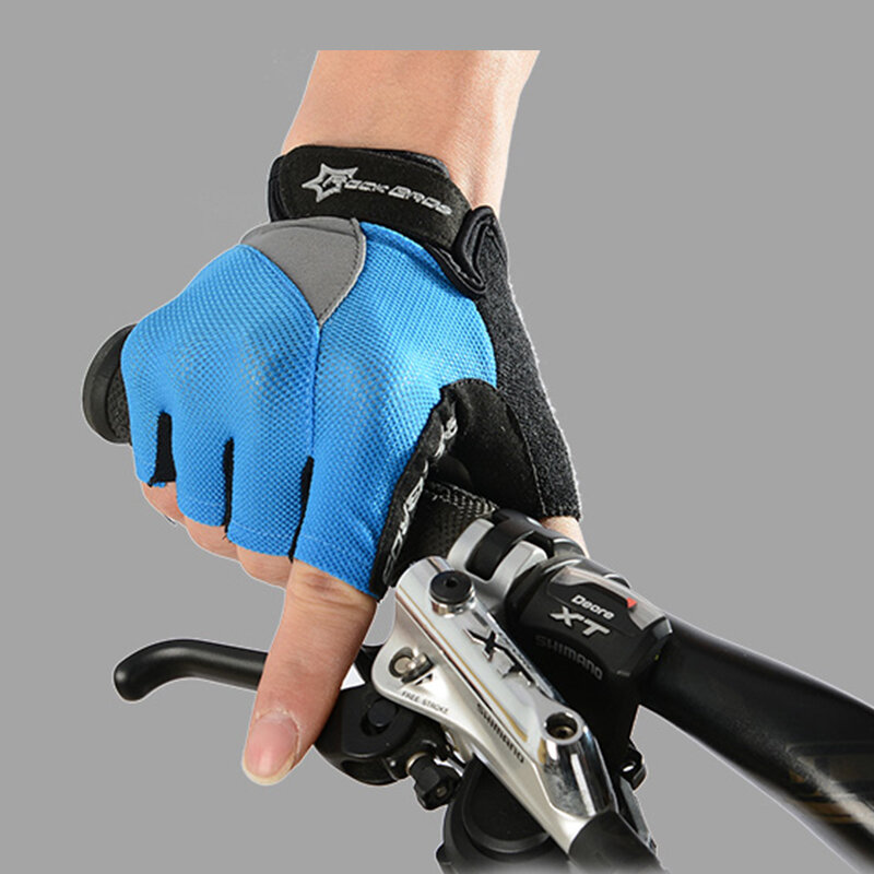 ROCKBROS Road Bike Gloves Half Finger Short Finger Gloves Cycling Sport Gloves Anti-skidding Gloves