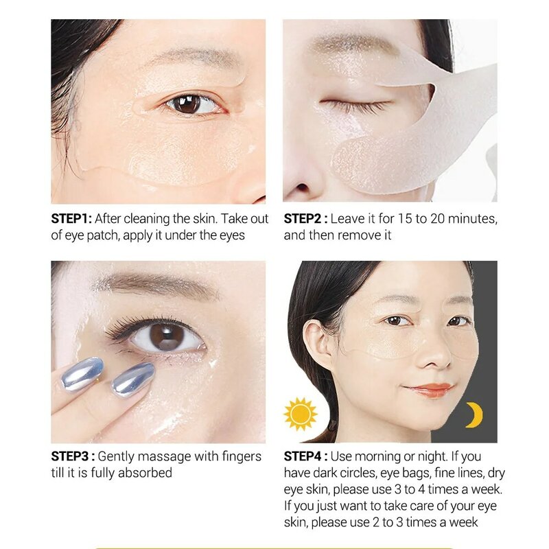 Lanbena Retinol Oogmasker Hyaluronzuur Eye Patches Serum Vermindert Donkere Kringen Zakken Oog Lijnen Reparatie Voeden Verstevigende Huidverzorging