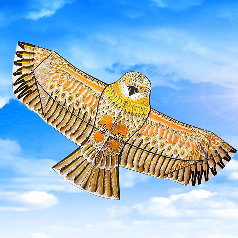 Pipa de águia voadora com 30 metros, brinquedo infantil de pássaro voador para o ar livre, jardim de pano, presente para crianças, 1.1m