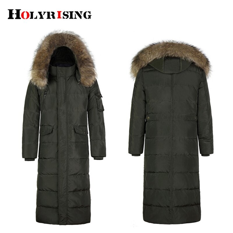 Holyrising-chaqueta con capucha para hombre, abrigo cálido de lujo, ropa de invierno, #18226