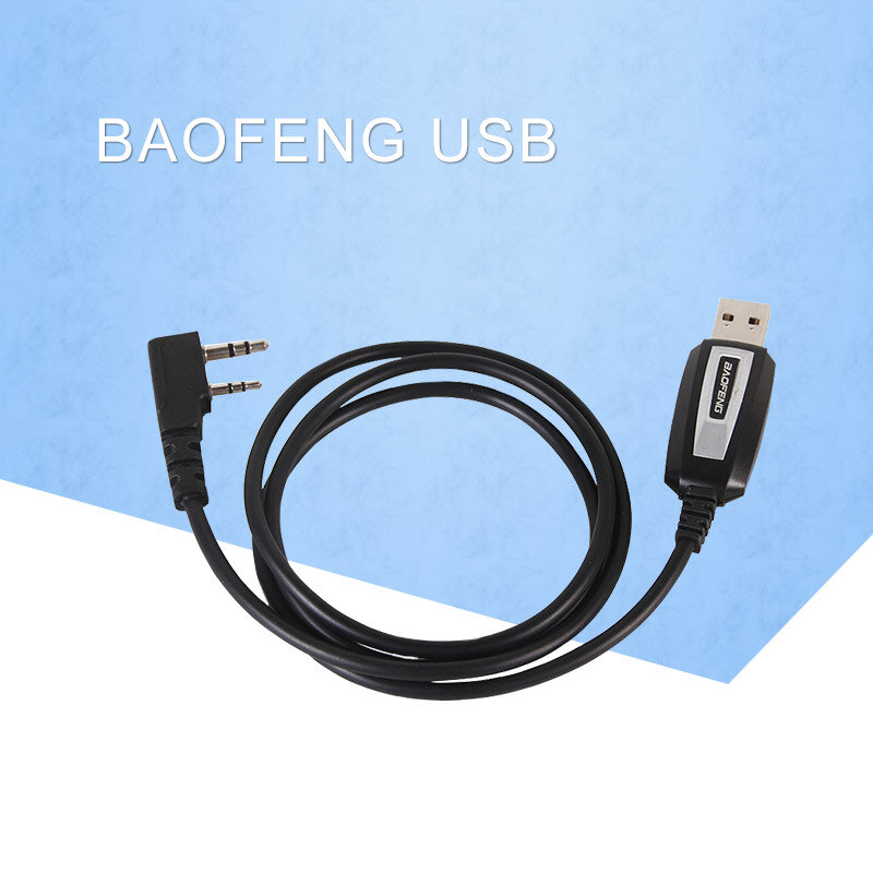 Cable de programación USB para Baofeng, UV-5R, UV-82, BF-888S, UV-S9, BF-V9, 5RA, con Software de CD