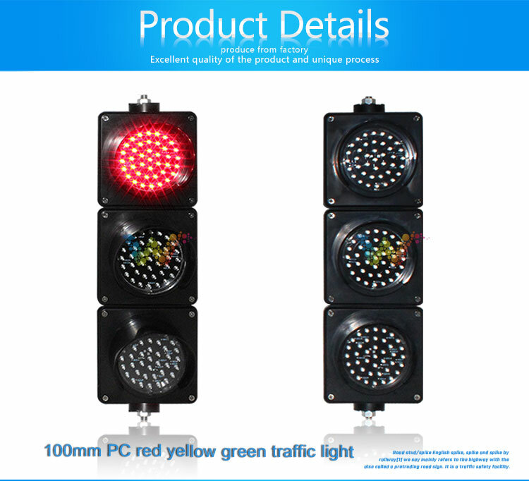 Luz LED de señal de tráfico, luz roja, amarilla y verde de 100mm, mini Luz de tráfico para educación escolar, AC85-265V unidades