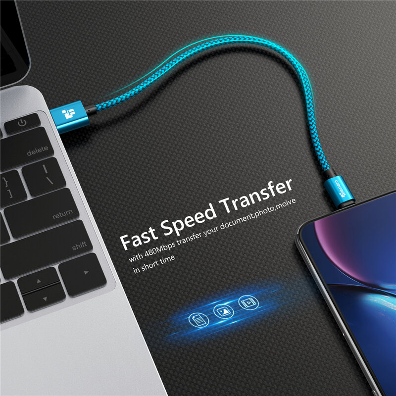 Tiegem — Câble USB pour recharge rapide et transfert de données (3 m), cordon de chargeur pour téléphone iPhone 7/8/6/5/6S/5S/SE/Plus/X/XS/Max/XR
