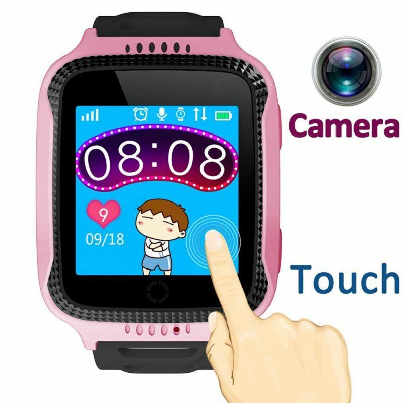 Montre intelligente pour enfants, éclairage de caméra, écran tactile, appel SOS, repérage du lieu,