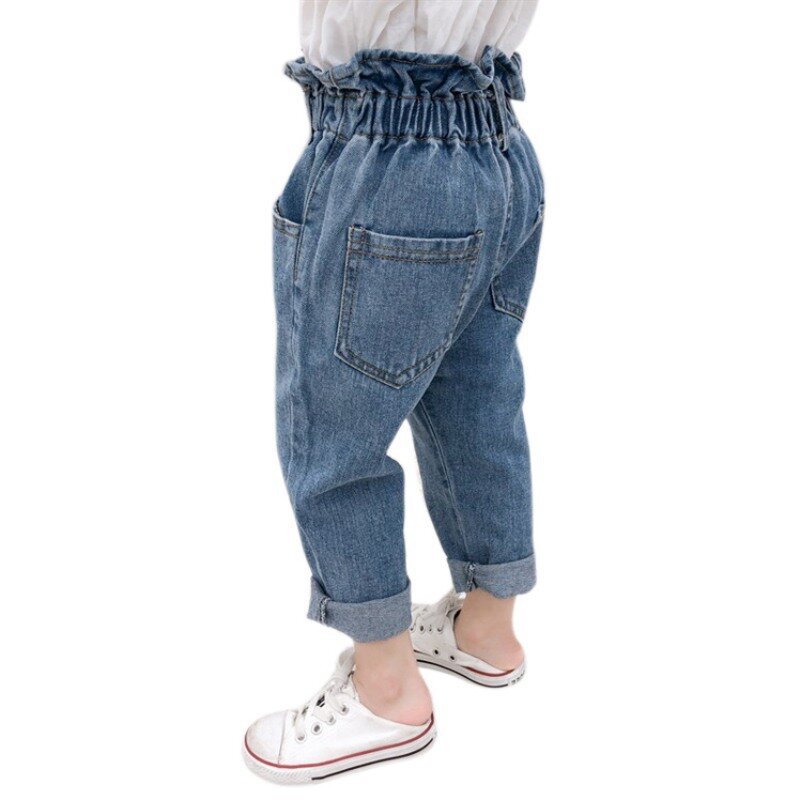 Letnie dziewczynek spodnie jeansowe ubrania dla dzieci bawełniane spodnie dziecięce na co dzień nastolatek Denim chłopców ubrania