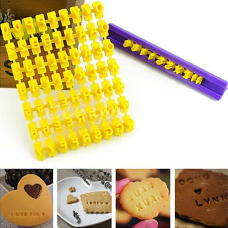 Forma de corte para bolos/açúcar, letras do alfabeto, cortador de cookies e confeitaria