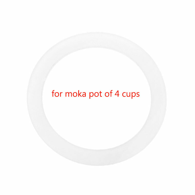 Anillo de sellado de silicona, arandela de lavadora Flexible, reemplazo de anillo para 4 tazas Moka Pot Espresso, fabricantes de cocina o cafetería, piezas de accesorios