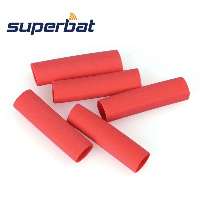 Superbat-envoltura de alambre rojo de 100mm de diámetro, manguito de Tubo termorretráctil para Cable RG178 RG316 RG174 de 3,5mm, 1,37 Uds.