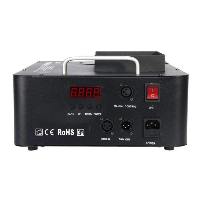 1500W Vertical Spray Fog Smoke Machine RGB Color 24LED Light Wireless Remote