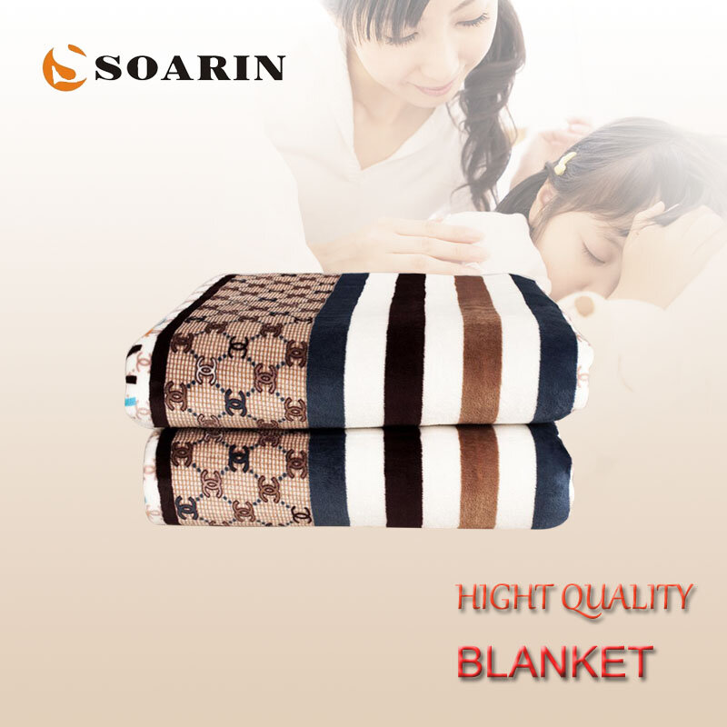 SOARIN-Manta eléctrica de un solo canal, Manta de calefacción eléctrica de 150x80, alfombra eléctrica con calefacción, colchón