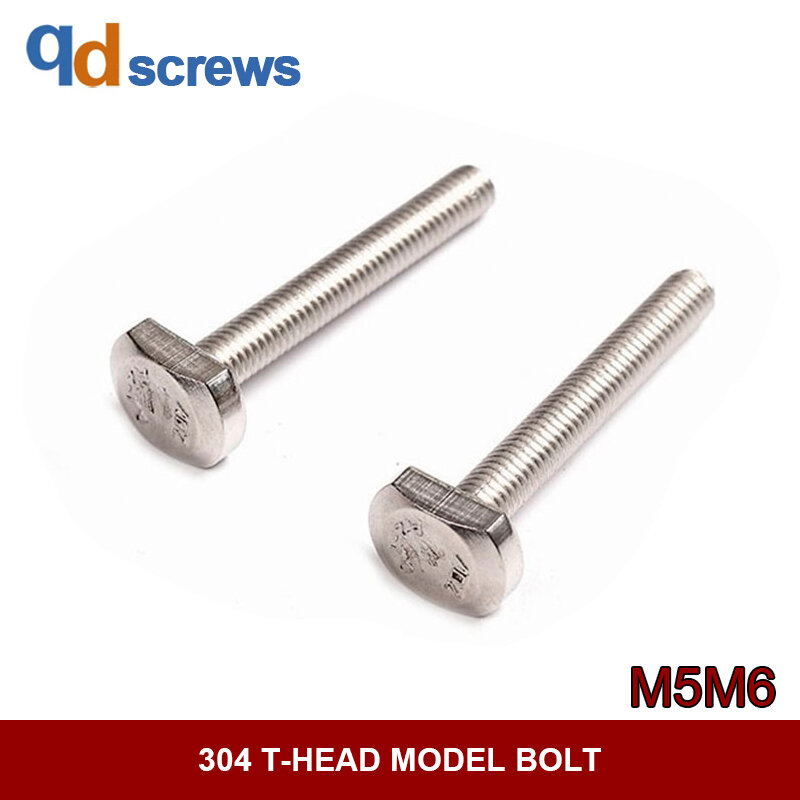 304 M5M6 T-head model stainless steel screw bolt GB37