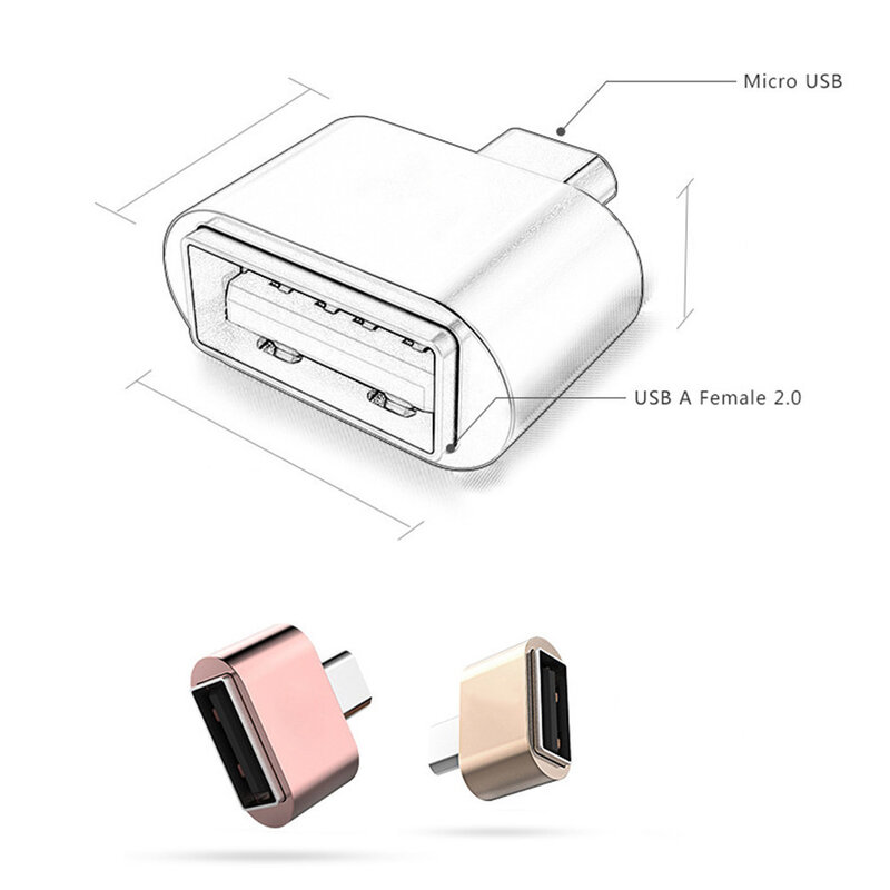 CatXaa-adaptador Micro USB a USB OTG, convertidor de Cable para tableta, Samsung, HTC, Xiaomi, teléfono Android, OTG