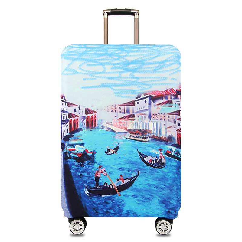 OKOKC Colorful Thickest Suitcase Cover for Trunk Case Apply to 18''-32'' Suitcase, Elastic Luggage Cover, Travel Accessories