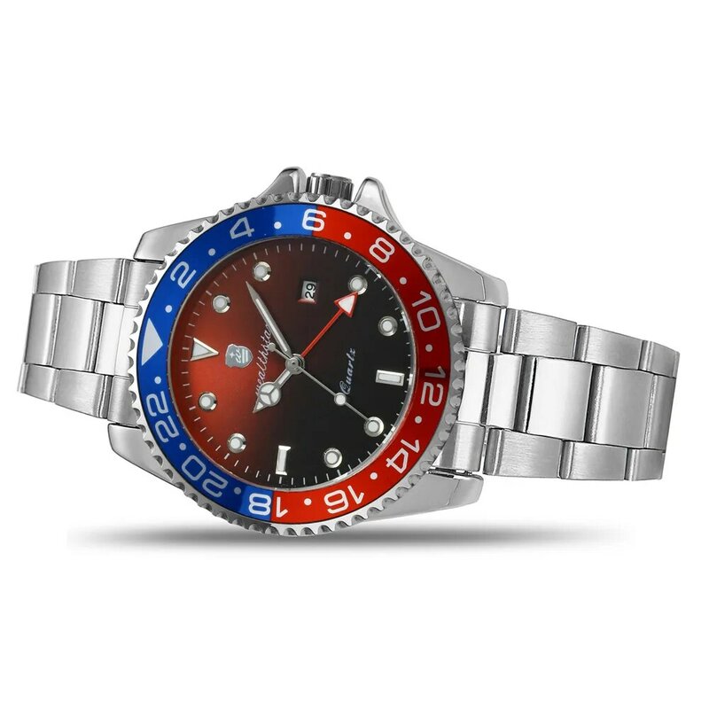 44mm relógios masculinos wealthstar marca men papéis relógios de moda quartzo data automática apenas para homem master business relógios casuais